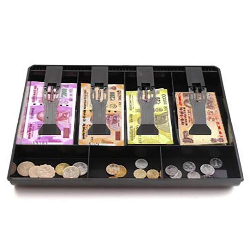 ELEPHANTBOAT® Black Cash Storage with ABS Raw Material Drawer, Storage for Cash, Register Insert Tray Cash Coin