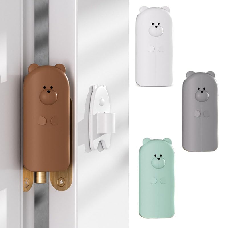 SNOWIE SOFT® 4Pcs Silicone Door Hinges Guards Baby Proofing Anti-pinch Guards Kids Safety Cartoon Door Stopper Removable Door Protector for Home Baby Safety Products for Home