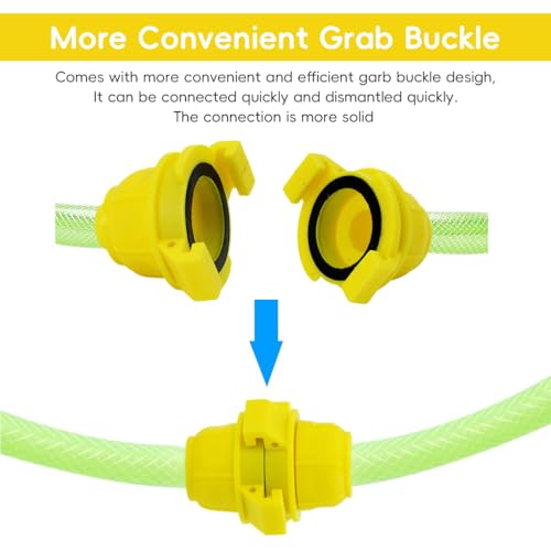 HASTHIP® Garden Hose Connectors Universal 3/4 inch to 1/2 inch Adapter Pipe Adaptors Water Junction Adaptor Pack of 2PCS