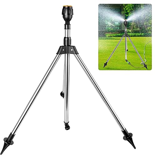 HASTHIP® Garden Sprinker with Tripod for Garden Agriculture Watering, 360° Rotating Irrigation Sprinkler for Plants Watering, Gardening Watering Systems, Coverage 10m in Diameter