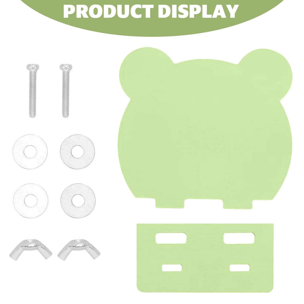 Qpets Hamster Standing Board for Cage 15x10x1.5cm featuring Screw-Fixed PVC Platform | Cartoon Pet House Decor