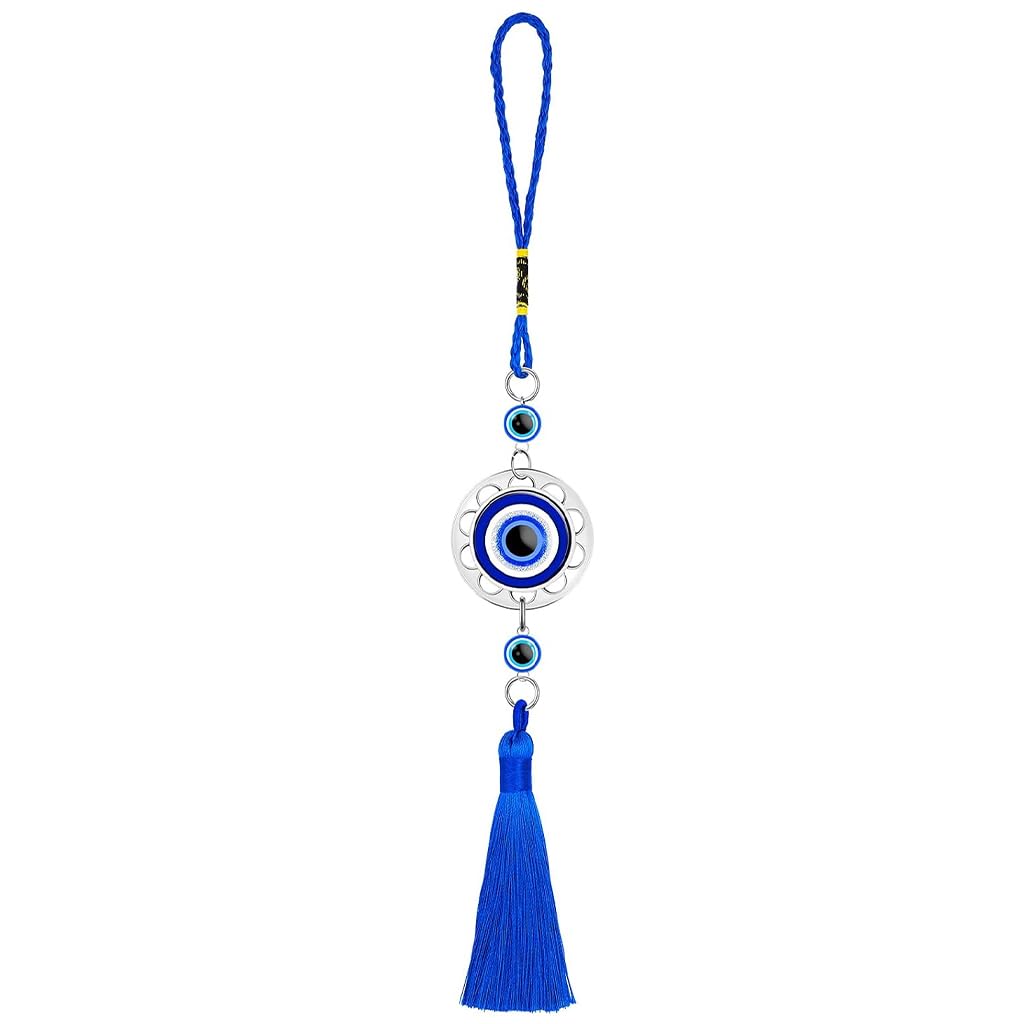 ZIBUYU Lucky Evil Eye Car Hanging Ornament for Rear View Mirror featuring Protective Amulet Design and Decorative Charm | Adds Positive Energy and Stylish Auto Accent