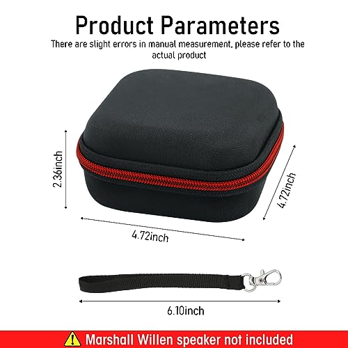 Zeitel® Carrying Case for Marshall Willen Portable Cover with Hand Strap Anti-Scratch EVA for Bluetooth Speaker 2PCS