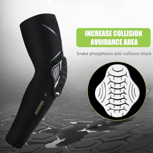 Proberos Padded Elbow Forearm Sleeves Compression Arm Protective Support Sports Stretch Honeycomb Arm Guard