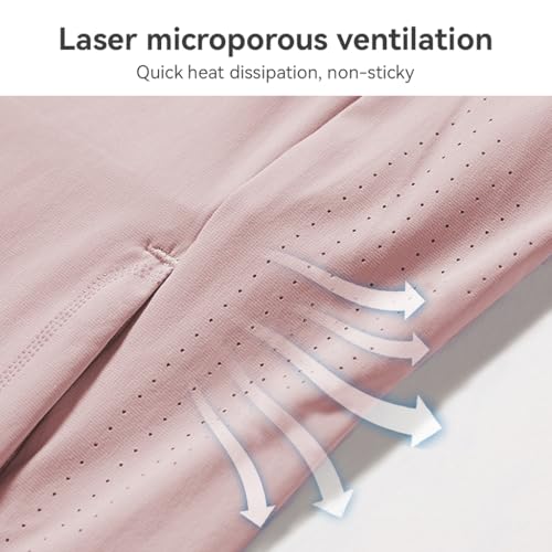 Venzina® UPF 50+ Sun Jacket for Women, Cool-Touch Zip-Up Long Sleeve Sun Coat with Breathable Back Mesh Vent, Clean Fit Women Outdoor Sun Jacket for Fishing, Driving, Hiking, Pink-M