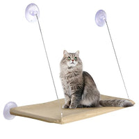 Qpets® Cat Bed, Cat Hammock 30 * 54cm Cat Hammock Cozy Cat Hammock with Upgrade Safe Suction Cup, Cat Hammock for Resting Napping Cat Hanging Hammock on Wall, Window, Balcony, Bedroom