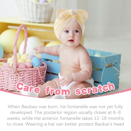 SNOWIE SOFT® 6PCS Baby Cap 6-12 Months Winter for Girl Boy Bow Knot Born 0-3 Turban 1-2 Years Newborn Cotton Caps Babies Shower Gift
