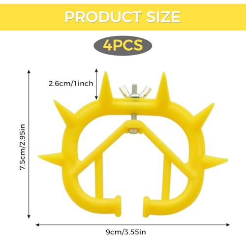 HASTHIP® 8PCS Cattle Weaning Ring Spiky Nose Durable Plastic PVC Removable Screwing Fix Adjustable Rings