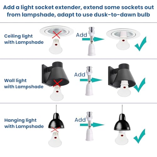 ELEPHANTBOAT® B22 to E27 Light Socket Converter Extender Flexible 360 Rotatable Adapter Bulb Lamp Holder Fit for LED CFL Halogen 3PCS