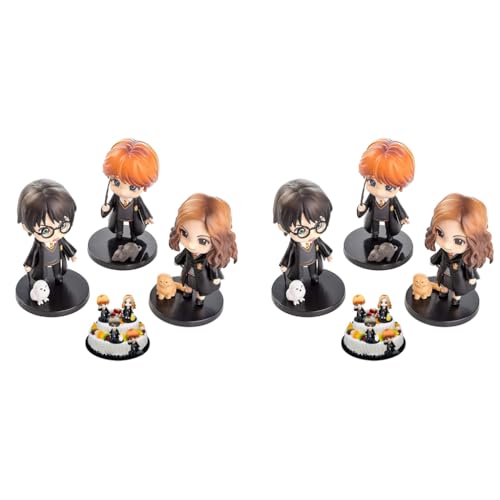 HASTHIP® Character with Pet 6PCS 1 Set Action Figures Collectible Showpiece Height 10 cm Edition