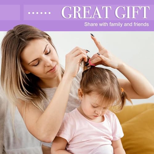 ZIBUYU® 100Pcs Colorful Hair Bands for Girls 0.7 Inch Tiny Hair Elastics Hair Ties No Tangle Scrunchies Fashion Girls Hair Elastics
