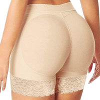 ZIBUYU® Womens Hip Padded Underwear Butt Lifter Panty Invisible Body Shaping Butt Lifting Underwear High Waist Hip Pad Enhancer Shorts, Medium, (Beige) - 1