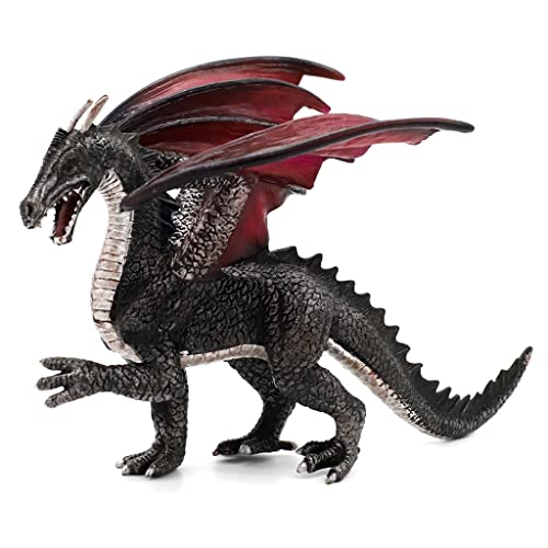 PATPAT® Dragon Toy Realistic Pterosaur Fire Dragon Model Dinosaur Model 5'' Vinyl Dinosaur Figures Dragon Toy for Kids, Game of Thrones Dragon Desktop Decor, Birthday Gift, Gift Toy for Kids