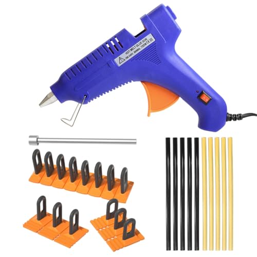 STHIRA® Car Dent Puller Accessories Hot Glue Gun Kit, Includes 14Pcs Dent Repair Pads with Pull Handle, 10 Hot Glue Sticks, 1 Metal Extension Rod - Versatile Craft Hot Glue Gun Kit