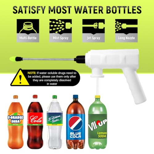 HASTHIP® Electric Sprayer for Plants with Metal Long Nozzle USB Rechargeable Handheld Smart Timer Without Bottle 3PCS