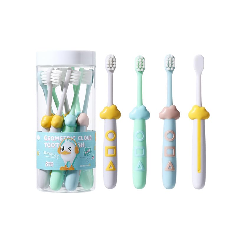 HANNEA® Kids Toothbrushes 8 Pack,Soft Bristle Toothbrush for Toddlers 2-12 Years Old