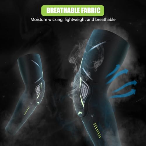 Proberos Padded Elbow Forearm Sleeves Compression Arm Protective Support Sports Stretch Honeycomb Arm Guard