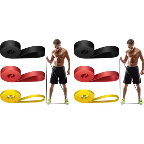 Proberos® 6PCS Resistance Band Kit for Workout Men Women 2-30kg Pull Up Chin Ups Durable TPE Loop Toning Home Gym Fitness Equipment