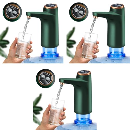 HASTHIP® Automatic Water Dispenser Pump for 20 Litre Bottle Green 3 PCS