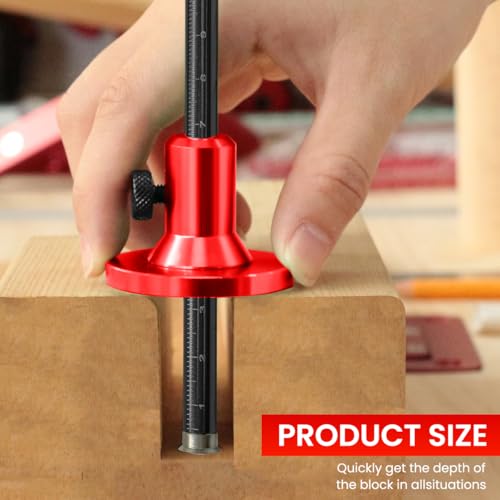 Serplex® Wheel Marking Gauge Woodworking Mortise Tool Adjustable Laser Etched Multifunctional for Tenon Groove Layouts 3 PCS