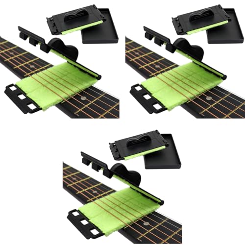 HASTHIP® Guitar String Cleaner Pad Double-Sided Scouring Polishing Fretboard Cleaning Cloth Reusable Maintenance Tool for Acoustic Electric Bass Accessory 3PCS