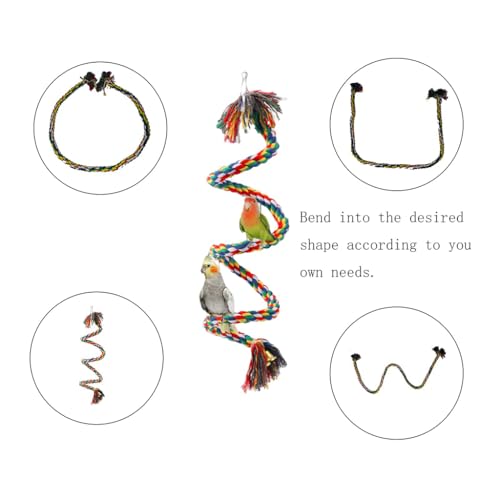 ZIBUYU® Bird Rope Perch & Birds Swing Set