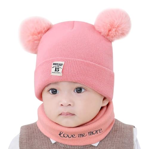 ZIBUYU® Winter hat and scarf set, suitable for boys and girls