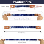 SNOWIE SOFT® 2Pcs Kids Adjustable Waist Belt Buckle Free Webbing Nylon Stretchy Jeans Belt with Snap Button Closure Buckle Free Fashion Print Waist Belt for Boys and Girls