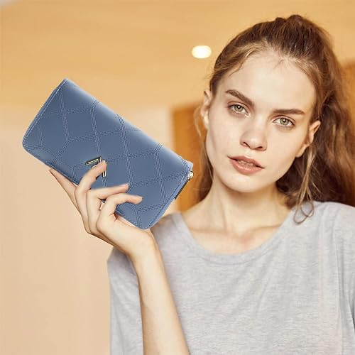 PALAY® Hand Purse for Women PU Leather Wallet RFID Bag Clutch Bag Long Wallet for Women with Hand Strap Fashion Card Holder Ladies Purse