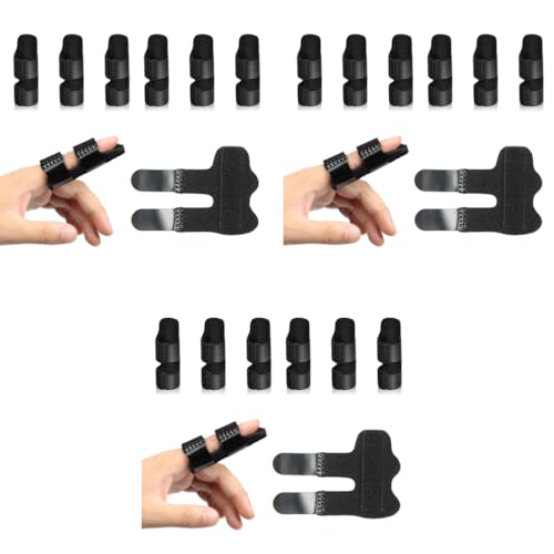 HANNEA® 18PCS Finger Splints Dual Hook and Loop Closure Adjustable Thumb Support Stabilizer Brace for Pain Relief Fractures Ligament Sprains Tendon Injuries Arthritis