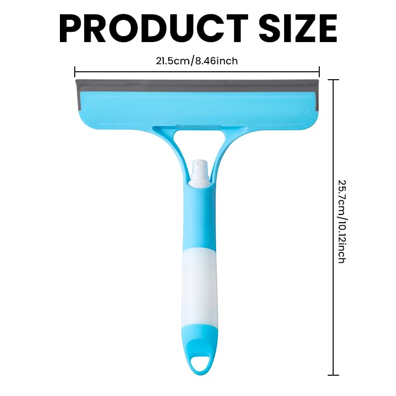HASTHIP 3 in 1 Glass Window Cleaner for Home and Car with Built in Spray System | Blue
