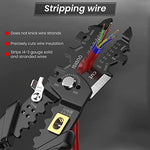 Serplex® 25-in-1 Wire Stripper, Multifunctional Wire Stripping Tool, Cable Stripper Tool, Wire Crimping Tool, Wire Cutter Stripping Tool for Electric Cable Stripping Cutting and Crimping (Black)