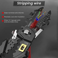 Serplex® 25-in-1 Wire Stripper, Multifunctional Wire Stripping Tool, Cable Stripper Tool, Wire Crimping Tool, Wire Cutter Stripping Tool for Electric Cable Stripping Cutting and Crimping (Black)