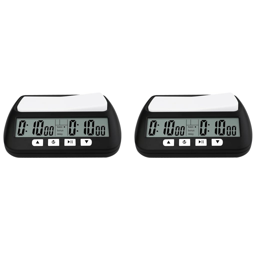 ZIBUYU Digital Chess Clock Timer for Board Games with Bonus Delay Function | 2 PCS