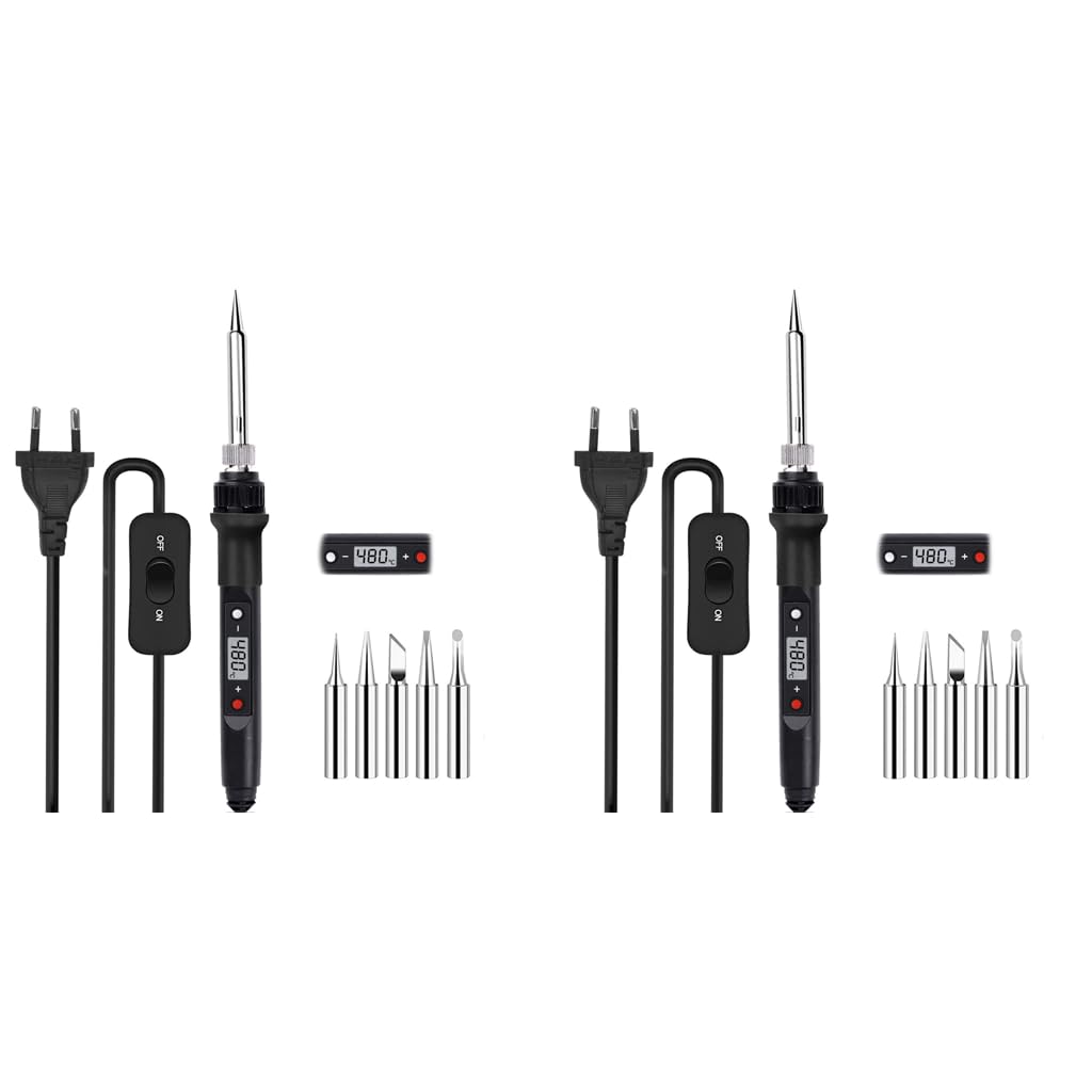Serplex Soldering Iron Kit for DIY Welding with LCD Display and 5 Tips | 80W 220V 200–500°C