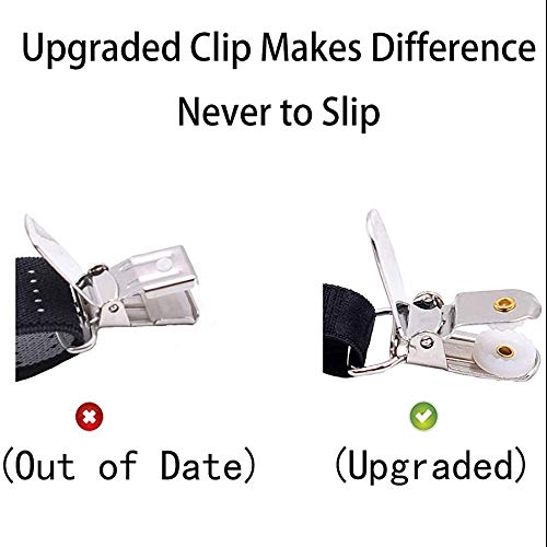 GUSTAVE Adjustable Elastic Garter Straps for Men featuring Invisible Design | 2PCS Shirt Stay