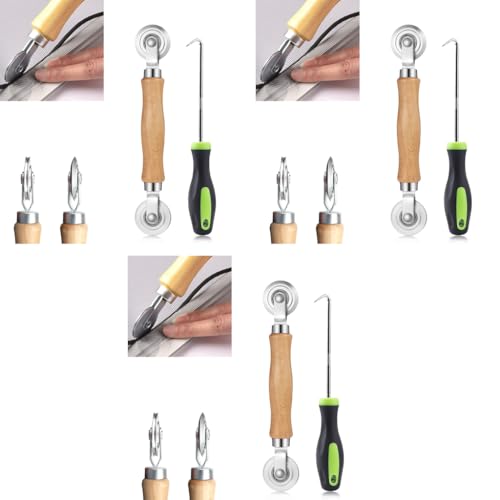 Serplex® Screen Roller Tool Spline Steel Nylon with Bearing Removal Hook Window Door Repair Kit Installing Mesh 3PCS