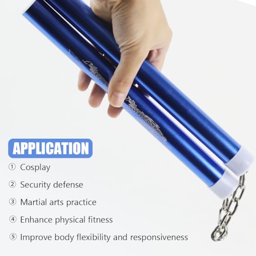 Proberos Kids Nunchaku, 12 Inches Aluminum Alloy Nunchaku, EVA Anti-Slip Foam Handle Nunchaku, EVA Anti-Slip Foam Handle, Karate Equipment