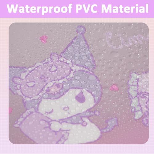 MAYCREATE® Toiletry Bag for Women Kuromi Makeup Pouch Cosmetic Bags Cute Cartoon Travel Organizer Waterproof PVC Travelling 3 PCS