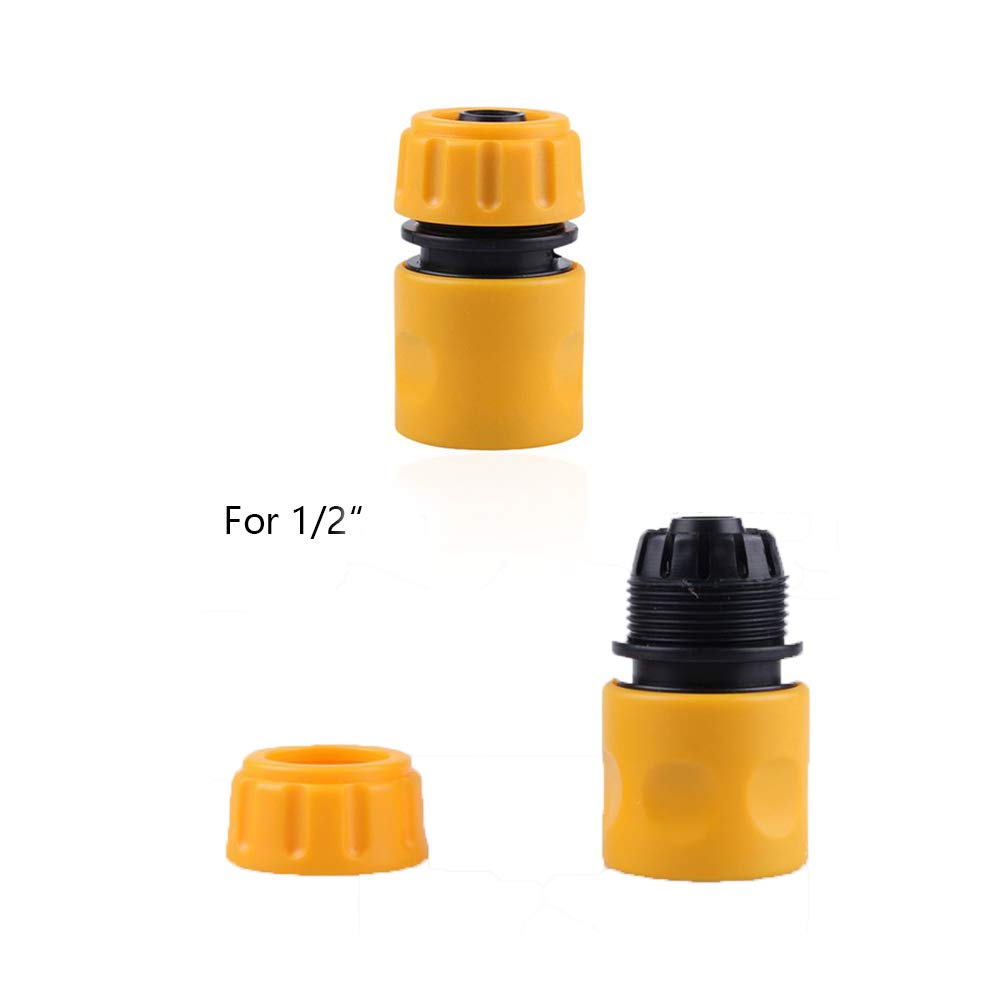 ZIBUYU Hose Quick Connectors for Garden and Car Wash 15PCS with 2 in 1 Faucet Adapter | ABS Fitting Set