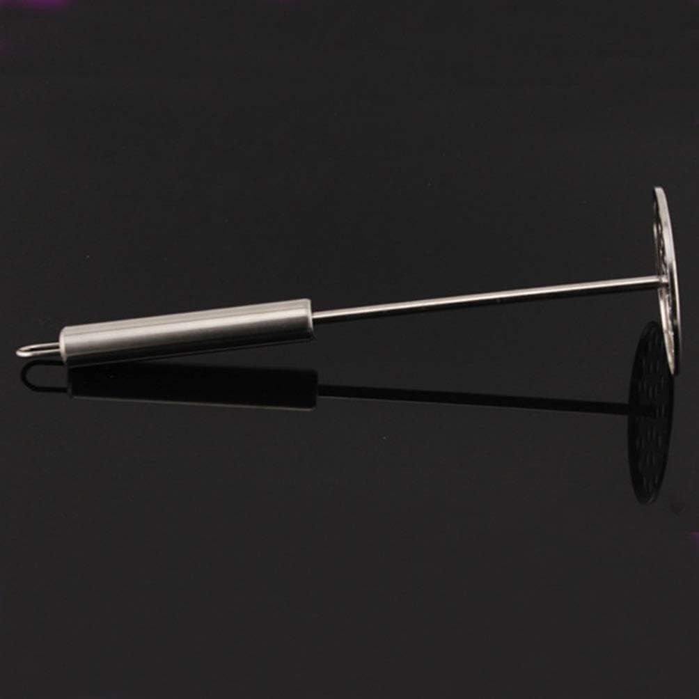 ZIBUYU Potato Masher for Kitchen with Comfortable Grip and Perforated Stainless Steel Head