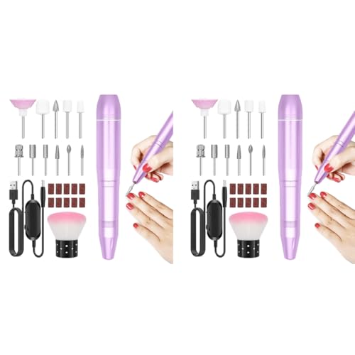 MAYCREATE® Nail Drill Machine Professional 20000rpm Adjustable Electric Filer with 44PCS Accessories Portable Manicure Pedicure Kit for Women Salon Acrylic Gels Callus Removal