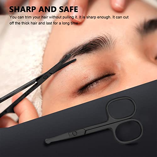 MAYCREATE® Nose Scissors Beard For Men Mustache Eyebrow Trimmer Stainless Steel Set with Storage Box