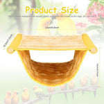 Qpets® Bird Nest for Cage Hanging Bird Nest Winter Warm Bird Hammock for Cage Bird Cage Bird Nest Small Pet Bed for Parakeet Lovebird Cockatoo Finch Hamster Chinchilla Guinea Pig, Orange