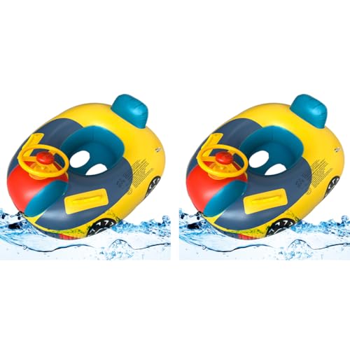 Proberos® Swimming Tube for Kids Under 15kg Baby Inflatable PVC Float Seat Pool Safe Anti-flip Over 2 PCS