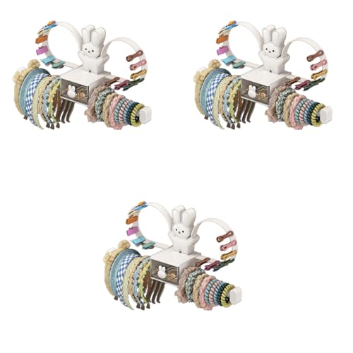HASTHIP® Headband Holder Stand Scrunchie Organizer Girls Hair Accessories Storage for Hairband Hair Ties Adhesive Scrunchy Holder Scrunchie Storage 3PCS