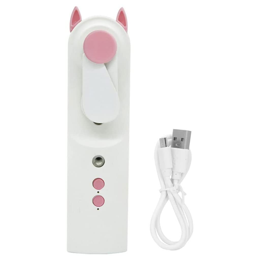 MAYCREATE Mini Facial Nano Mist Spray Mister for Travel with 30ml Tank and Folding Fan Blade Design