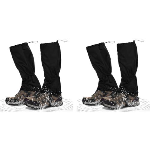 GUSTAVE® Gaiters for Hiking Climbing Leggings Trekking Waterproof Windproof Sandproof Adults with Secure Fasten Belt Adjustable Lightweight 1 Pair 2PCS