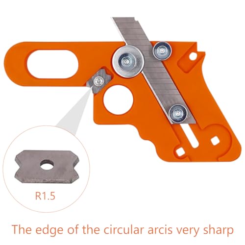 Serplex® Woodworking Edge Trimmer,Edge Cutter Tool with 10Pcs Blades,Adjustable Woodworking Hand Trimming Tool for Wood Banding X 3