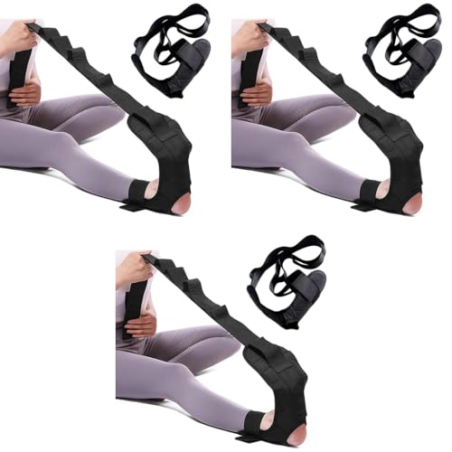 Proberos® Yoga Belt for Women Men 5 Loops Foot Stretcher Strap Stretching Bands Exercise Fitness Rehabilitation Ligament Ankle Joint Correction Hemiplegia Training 3 PCS